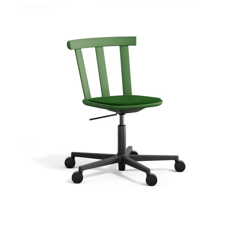 Silla Alt base giratoria con asiento tapizado abedul - Hallingdal 65-960 green-musgo verde 16 - Stolab