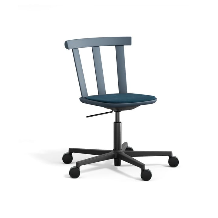 Silla Alt base giratoria con asiento tapizado abedul - Vidar 4, 733 blue-åska 66 - Stolab
