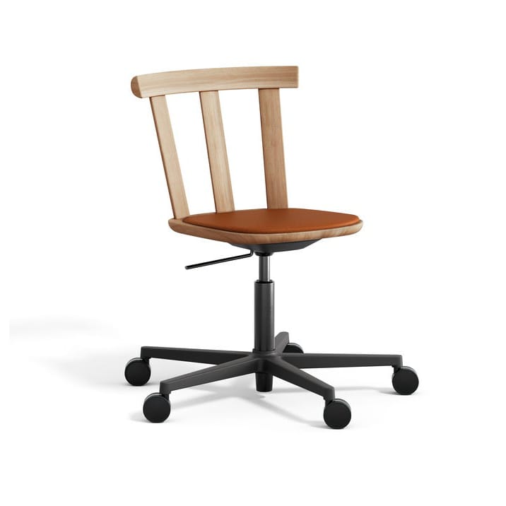 Silla Alt base giratoria con asiento tapizado roble  - Elmotique 43807-aceite natural - Stolab