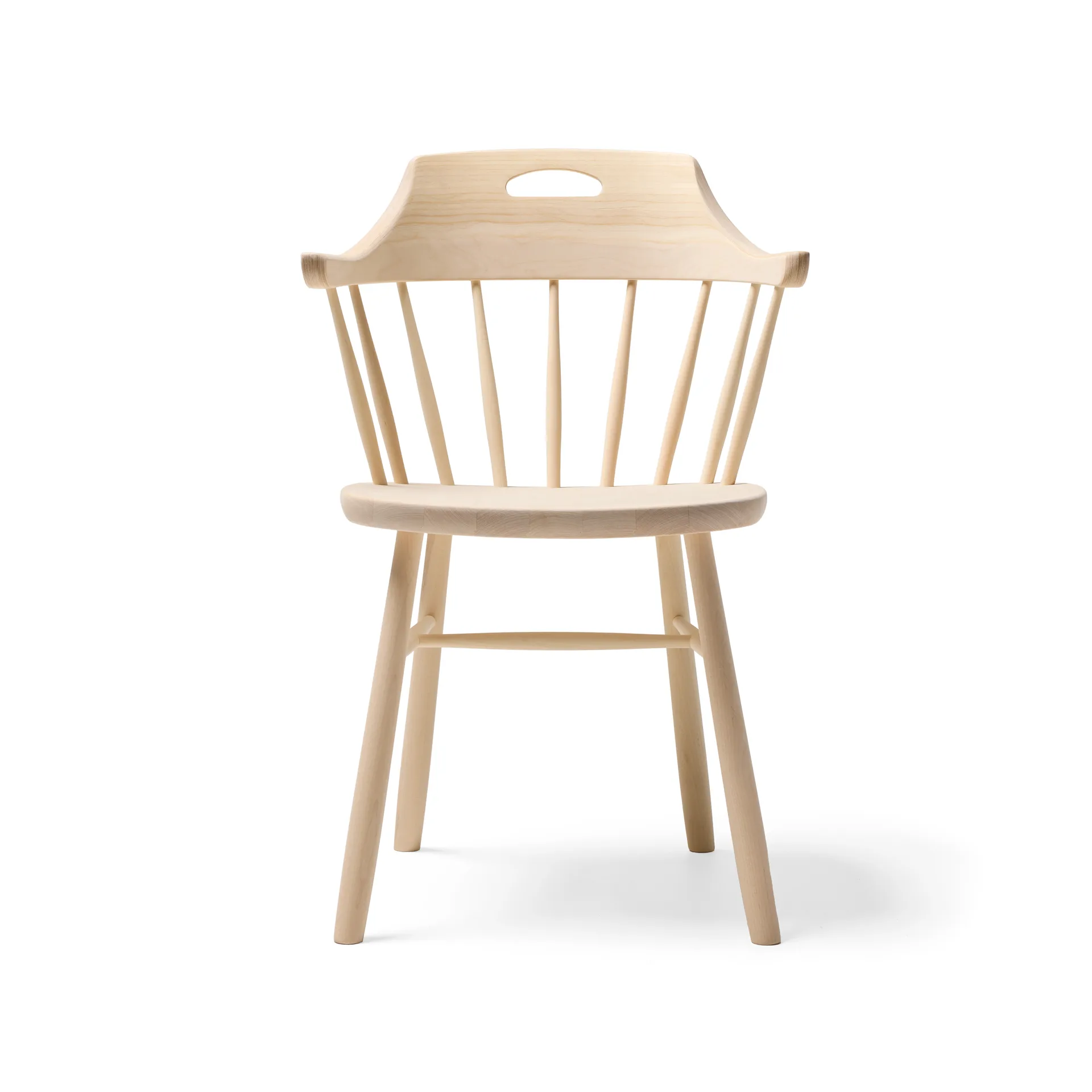 Silla con reposabrazos Småland, Laca mate clara Stolab