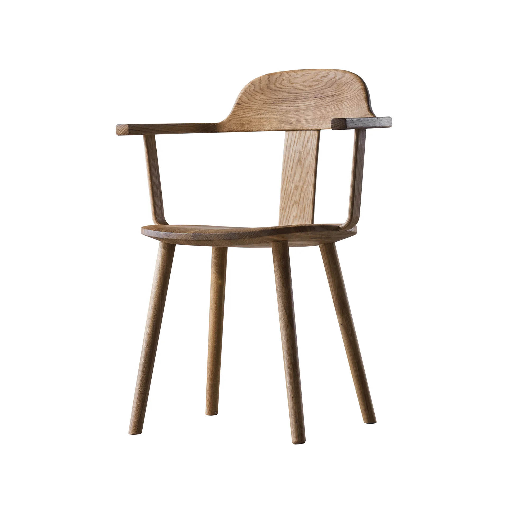 Silla con reposabrazos Sture, Roble aceite natural Stolab