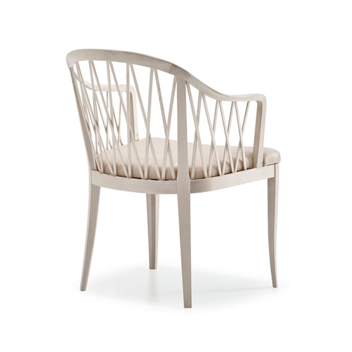Silla con reposabrazos Widemar, Cuero tärnsjö natural, oljad abedul Stolab