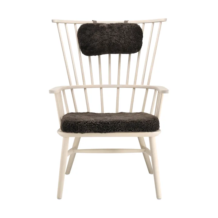 Silla Henriette con cojín de asiento y cervical Aceite blanco-Espresso - Stolab