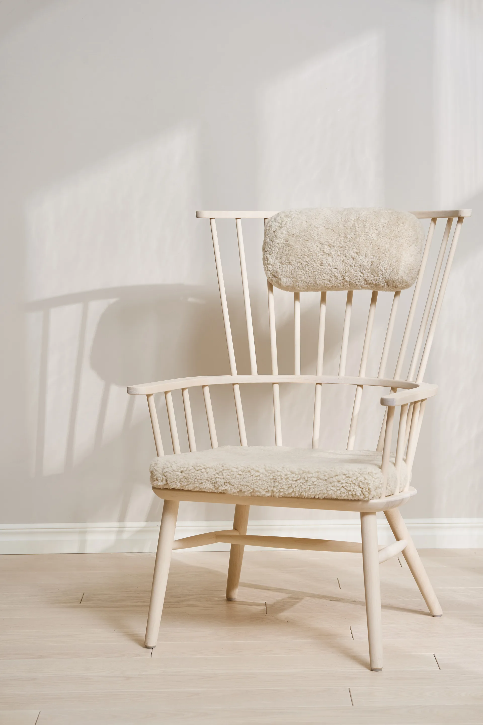 Silla Henriette con cojín de asiento y cervical Aceite blanco-Moonlight,  Stolab