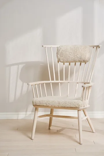 Silla Henriette con cojín de asiento y cervical Aceite blanco-Moonlight - Stolab