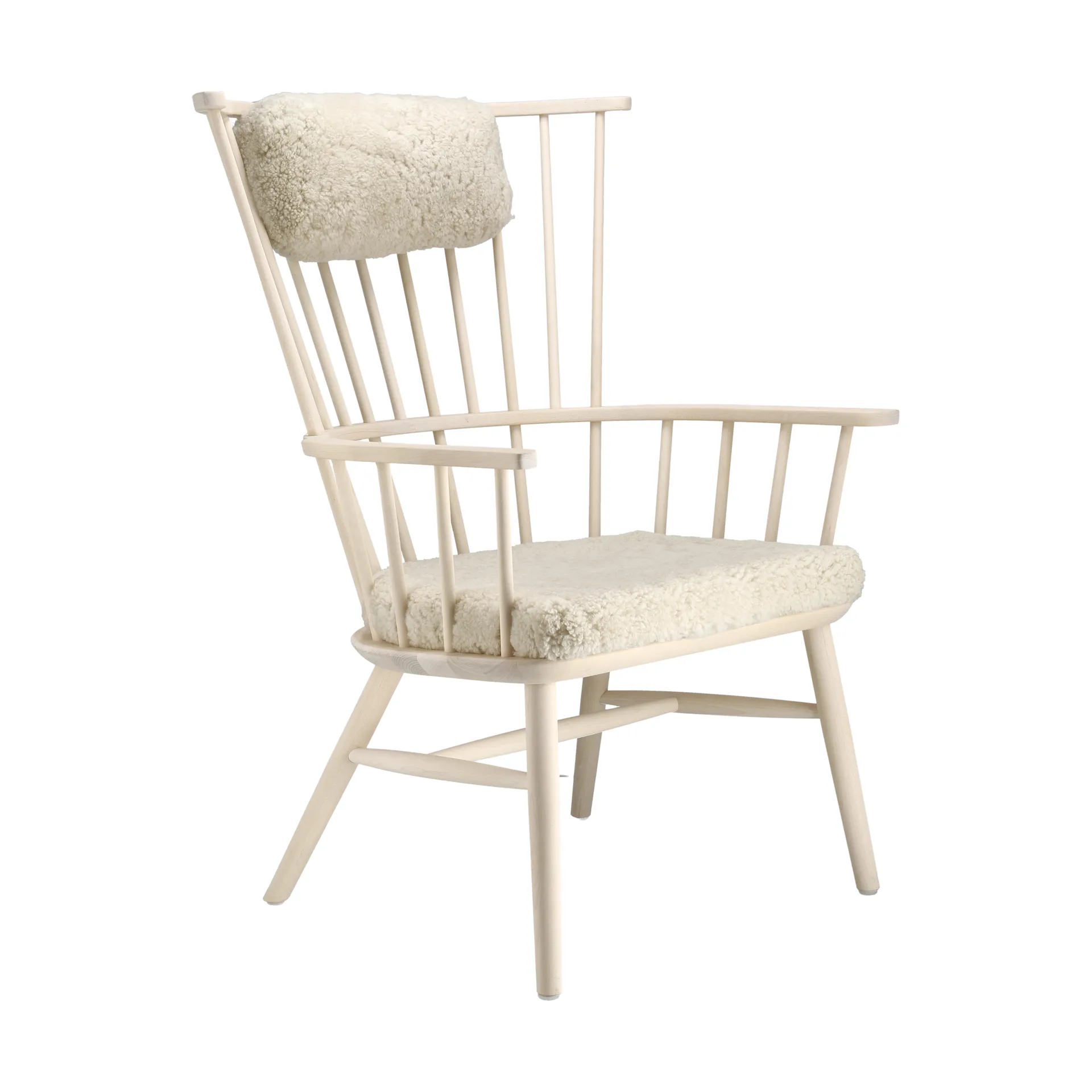 Silla Henriette con cojín de asiento y cervical Aceite blanco-Moonlight Stolab
