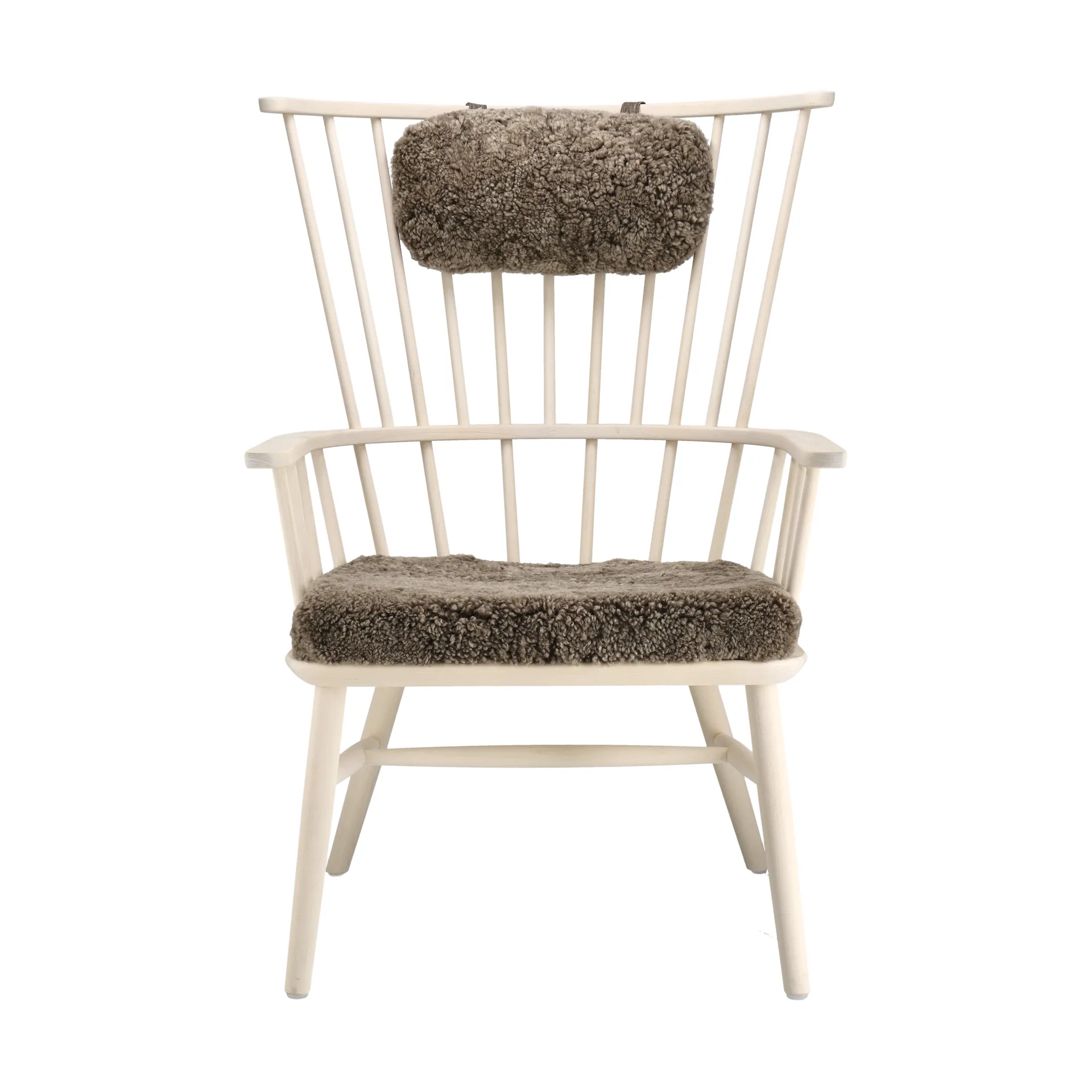 Silla Henriette con cojín de asiento y cervical Aceite blanco-Sahara,  Stolab