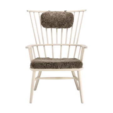 Silla Henriette con cojín de asiento y cervical Aceite blanco-Sahara - Stolab