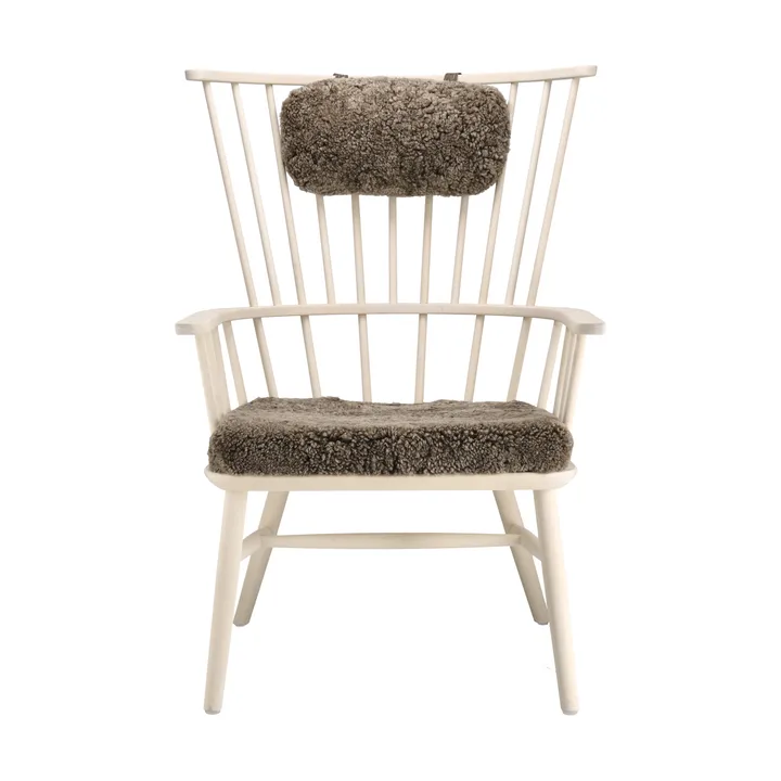Silla Henriette con cojín de asiento y cervical Aceite blanco-Sahara - Stolab
