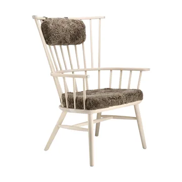 Silla Henriette con cojín de asiento y cervical Aceite blanco-Sahara - Stolab