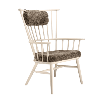 Silla Henriette con cojín de asiento y cervical Aceite blanco-Sahara - undefined - Stolab