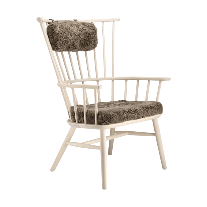 Silla Henriette con cojín de asiento y cervical Aceite blanco-Sahara Stolab