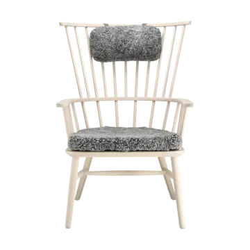 Silla Henriette con cojín de asiento y cervical Aceite blanco-Scand. grey - Stolab