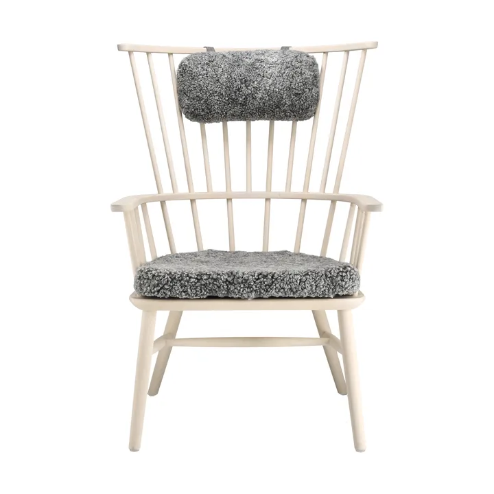 Silla Henriette con cojín de asiento y cervical Aceite blanco-Scand. grey - Stolab
