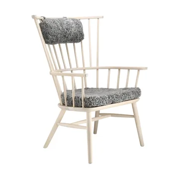 Silla Henriette con cojín de asiento y cervical Aceite blanco-Scand. grey - Stolab