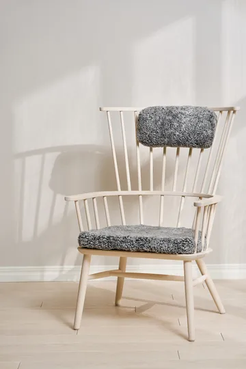 Silla Henriette con cojín de asiento y cervical Aceite blanco-Scand. grey - Stolab