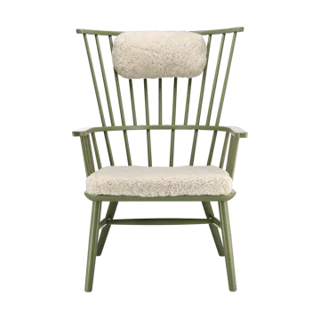 Silla Henriette con cojín de asiento y cervical Verde oliva-Moonlight - Stolab