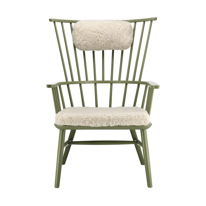 Silla Henriette con cojín de asiento y cervical Verde oliva-Moonlight - Stolab