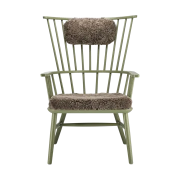 Silla Henriette con cojín de asiento y cervical Verde oliva-Sahara - Stolab