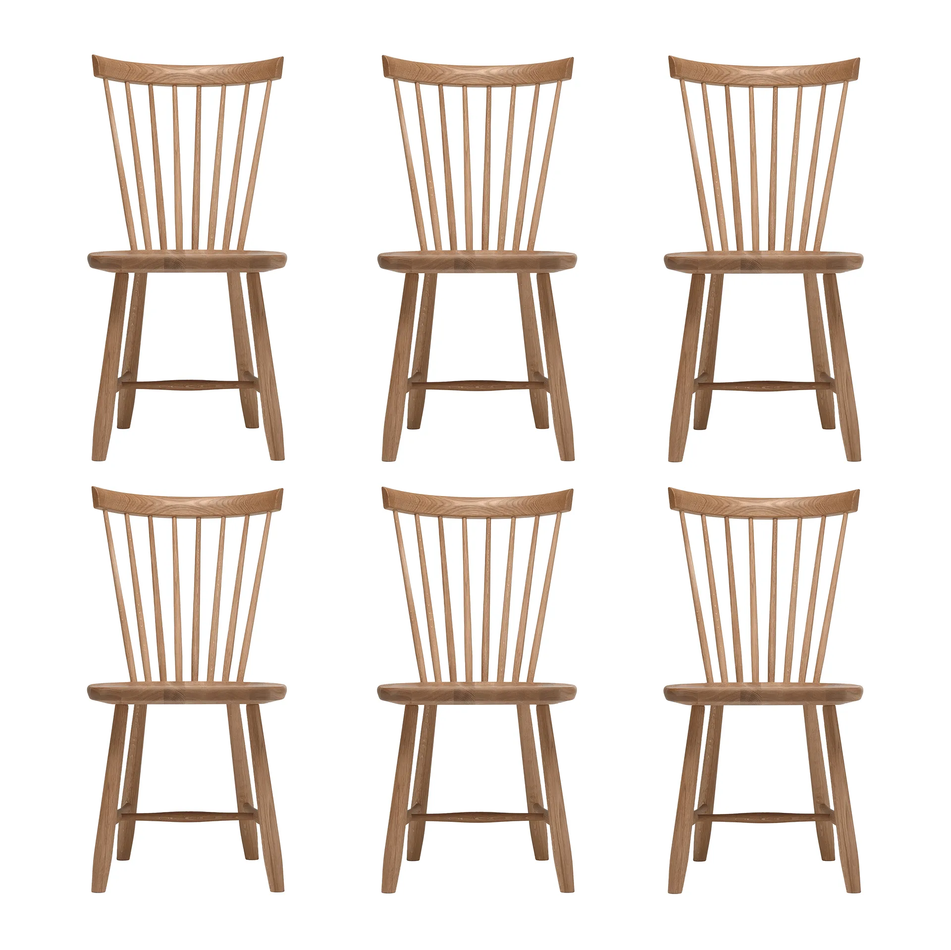 Silla Lilla Åland, Aceite natural (roble), pack de 6 Stolab
