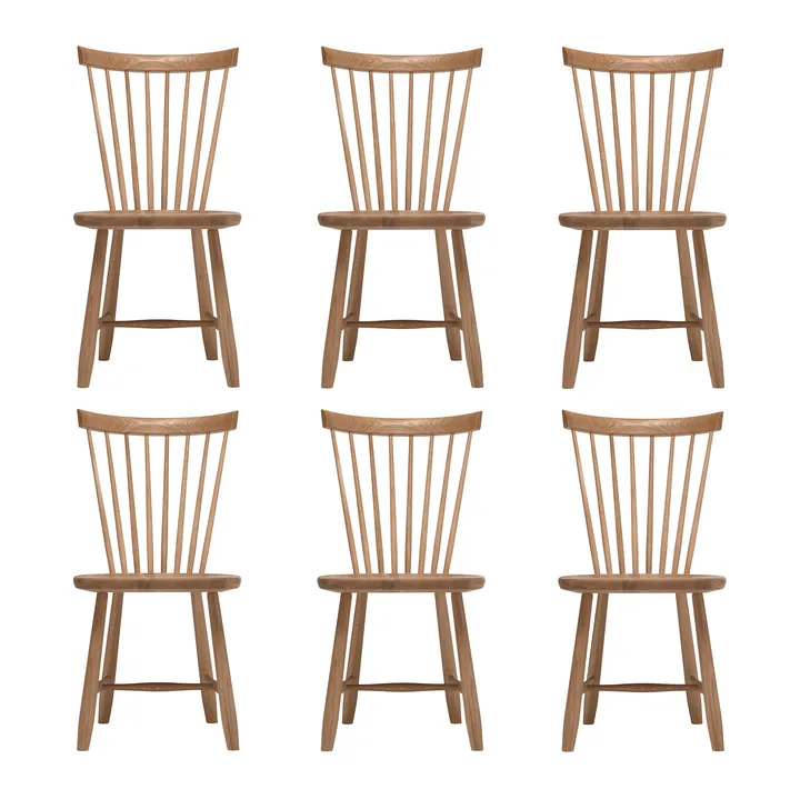 Silla Lilla Åland, Aceite natural (roble), pack de 6 - Stolab