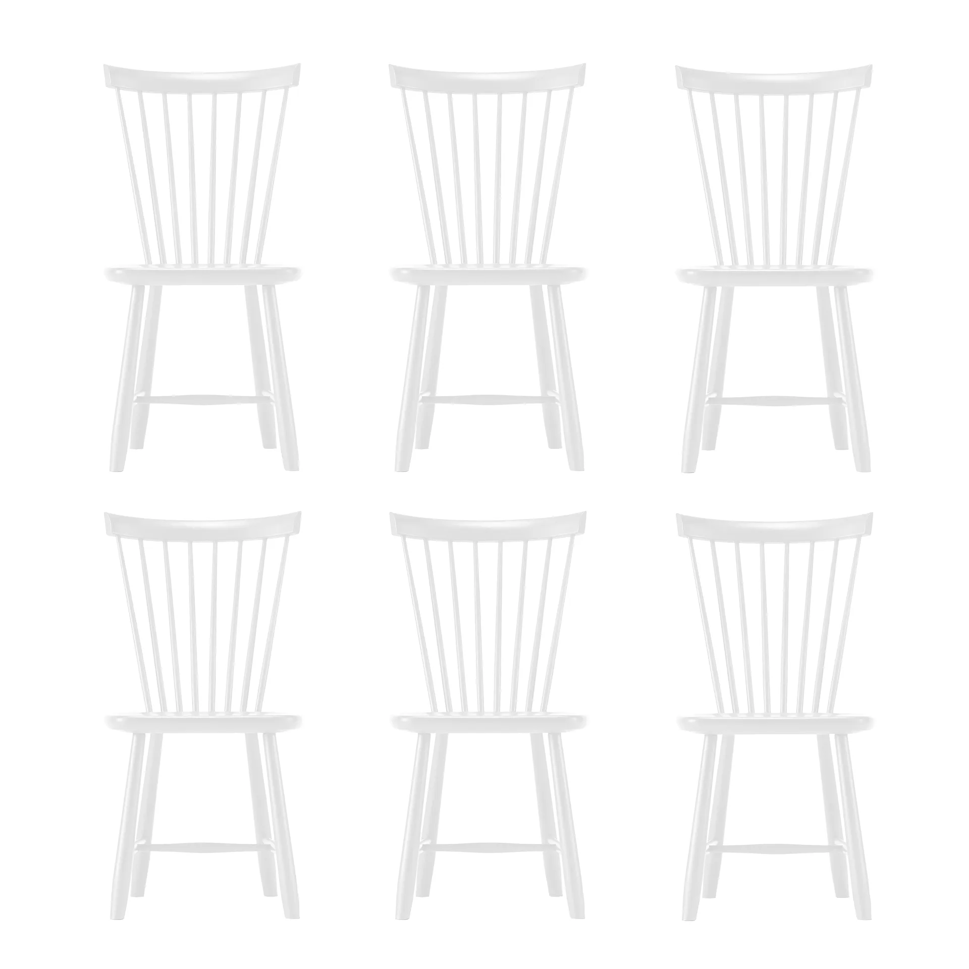 Silla Lilla Åland, Blanco (abedul), pack de 6 Stolab