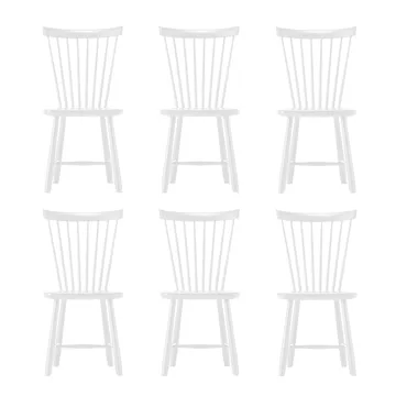 Silla Lilla Åland, Blanco (abedul), pack de 6 - Stolab