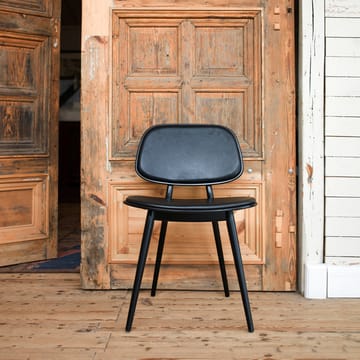 Silla My Chair - Cuero negro, estructura de abedul teñida de negro - Stolab