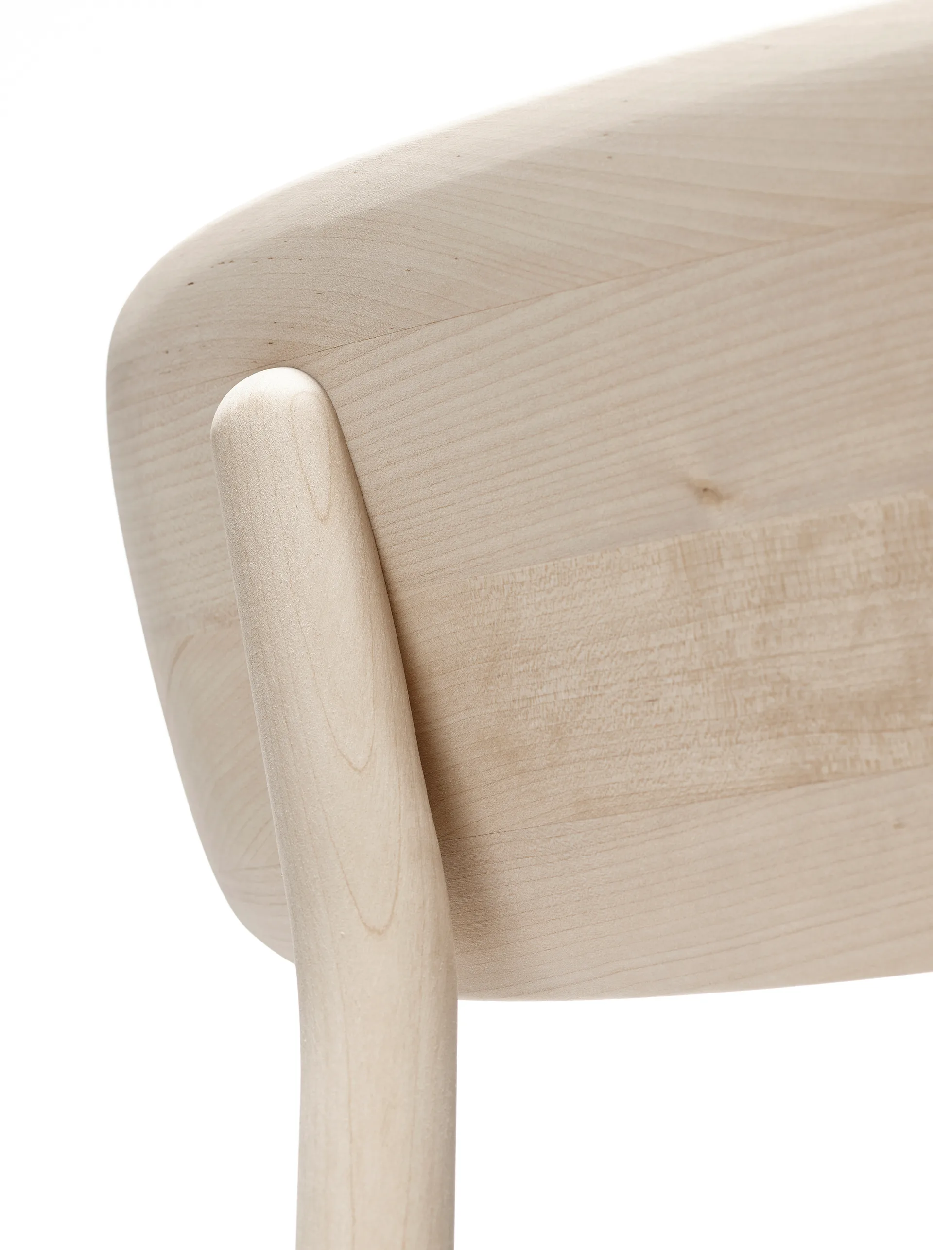 Silla Prima Vista abedul lacado mate claro, Tela hallingdaldal 65-130 gris Stolab