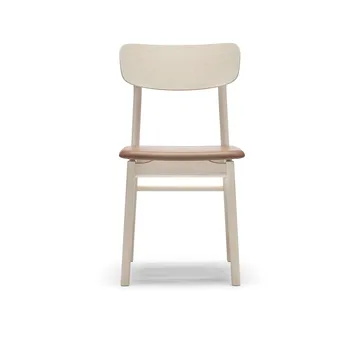 Silla Prima Vista - Cuero Elmosoft 43807 cognac-abedul claro lacado mate - Stolab