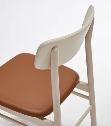 Silla Prima Vista - Cuero Elmosoft 43807 cognac-abedul claro lacado mate - Stolab