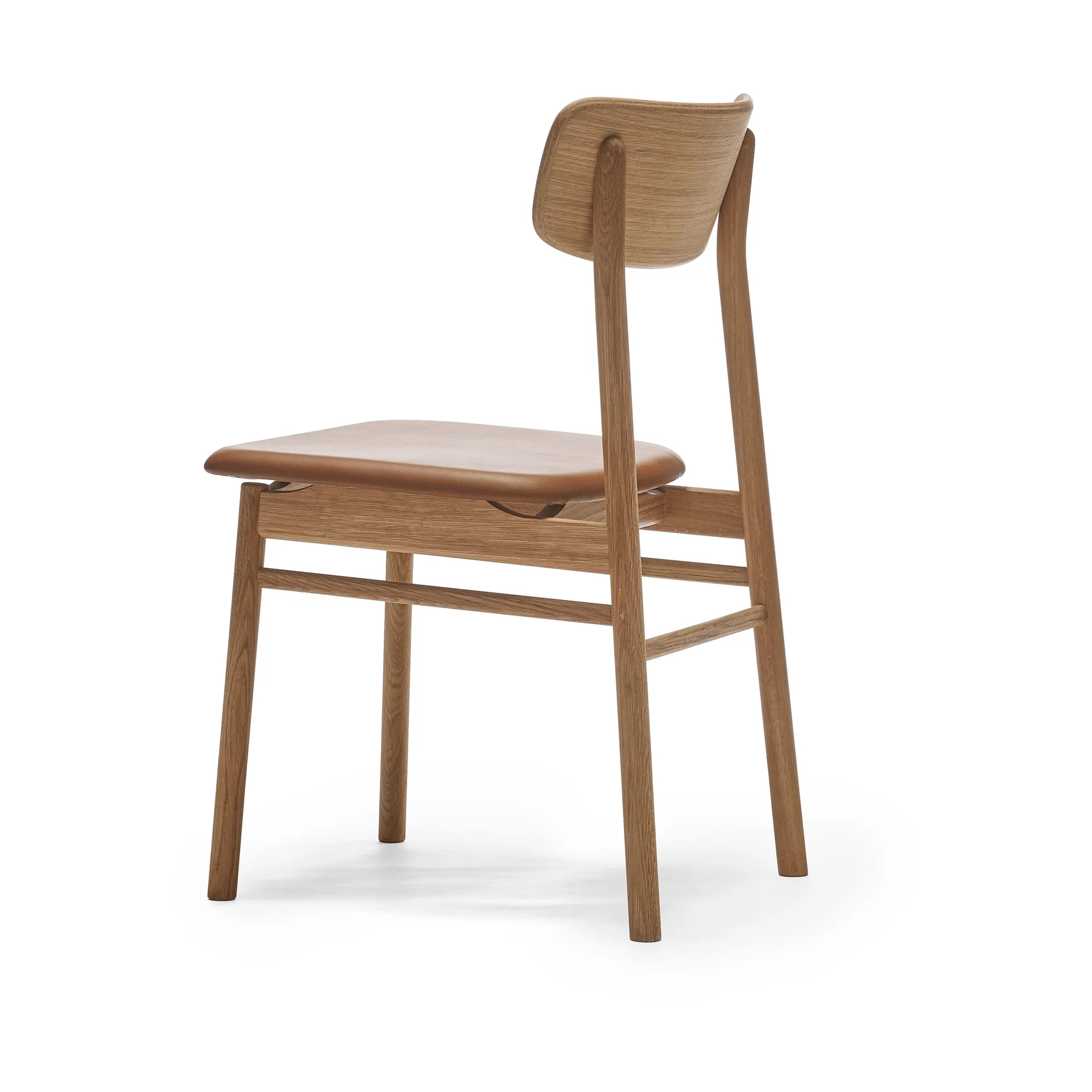 Silla Prima Vista roble aceitado, Cuero Elmosoft 43807 cognac Stolab