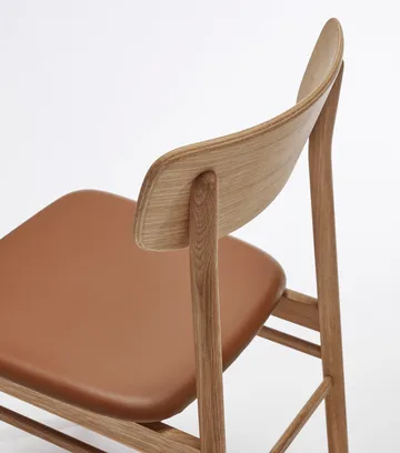 Silla Prima Vista roble aceitado - Cuero Elmosoft 43807 cognac - Stolab