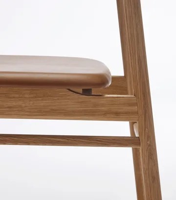 Silla Prima Vista roble aceitado - Cuero Elmosoft 43807 cognac - Stolab
