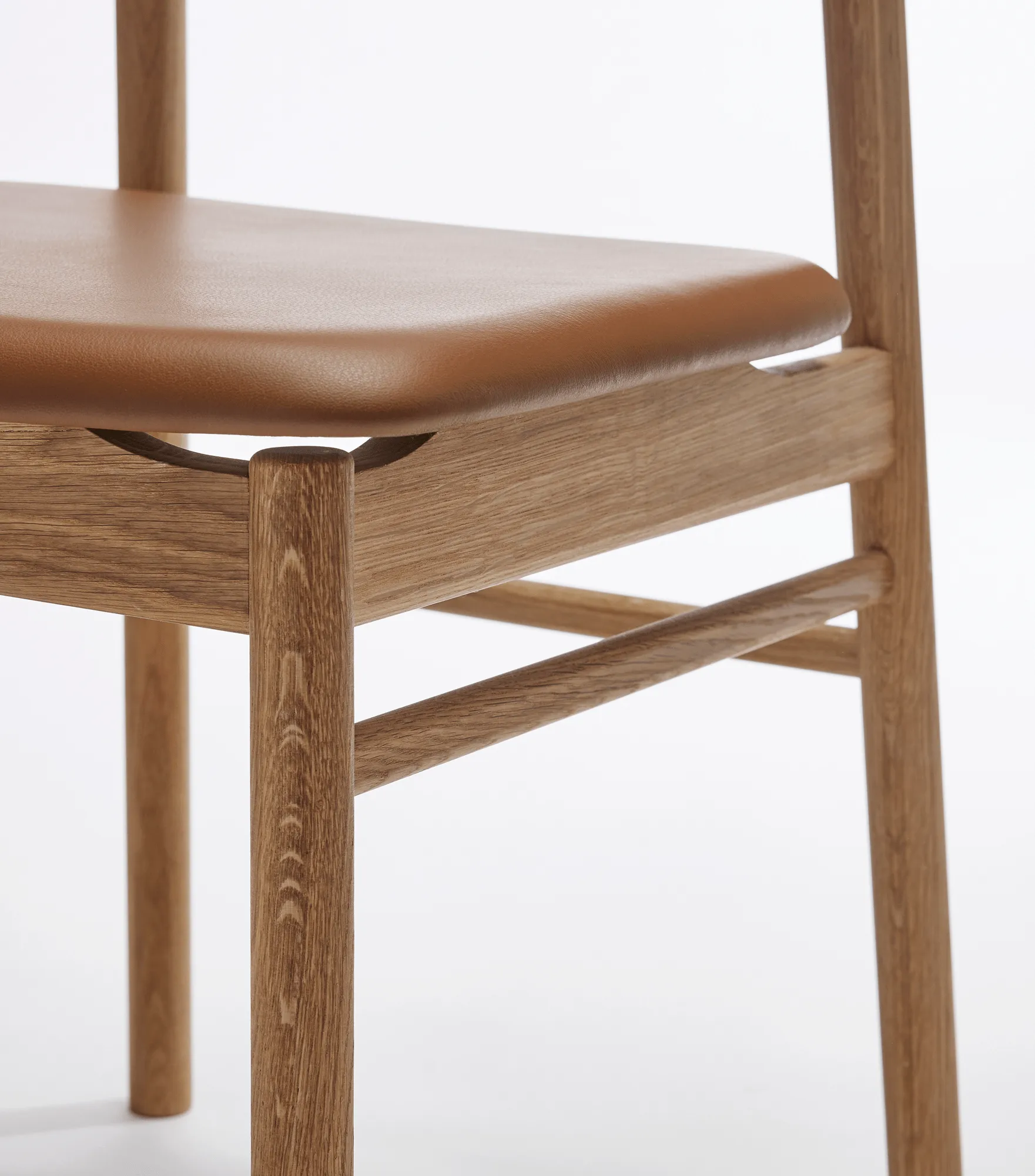 Silla Prima Vista roble aceitado, Cuero Elmosoft 43807 cognac Stolab