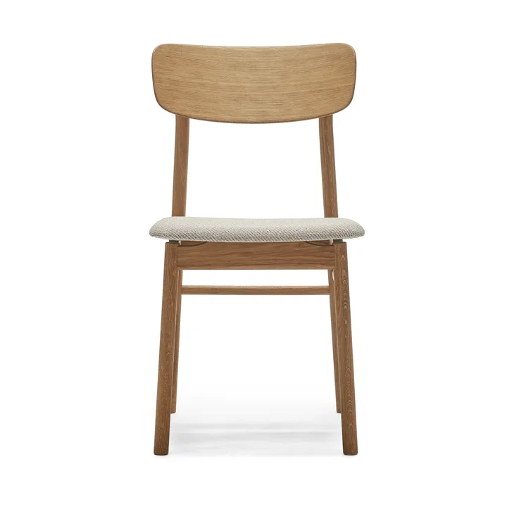 Silla Prima Vista roble aceitado - Tela Atto Driftwood V3576/01 gris - Stolab