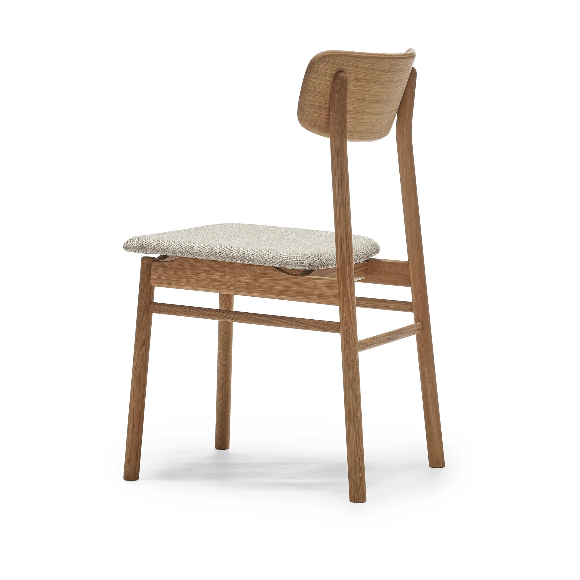 Silla Prima Vista roble aceitado, Tela Atto Driftwood V3576/01 gris Stolab