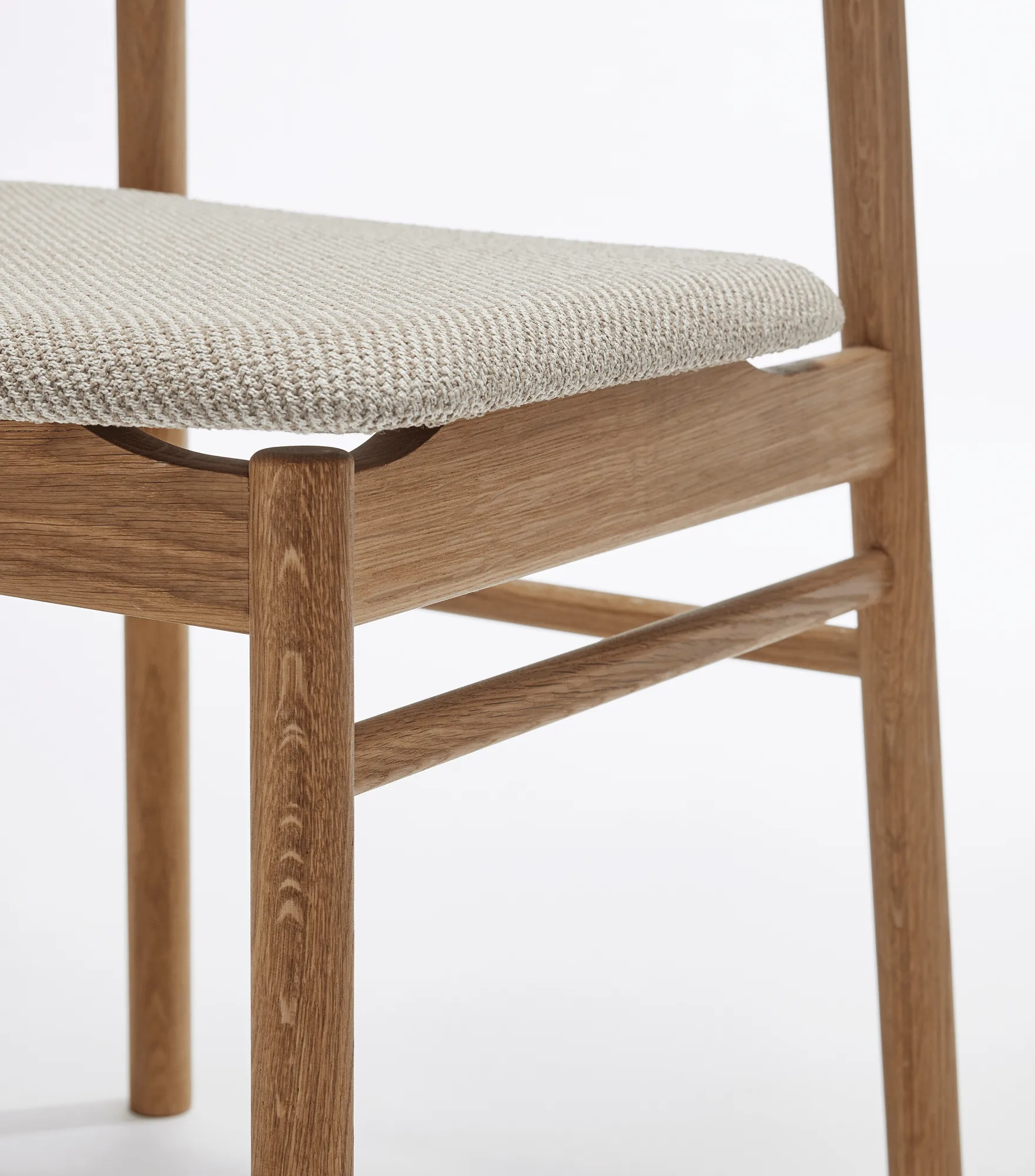 Silla Prima Vista roble aceitado, Tela Atto Driftwood V3576/01 gris Stolab