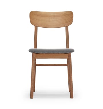 Silla Prima Vista roble aceitado - Tela blues 9202 marrón-beige - Stolab