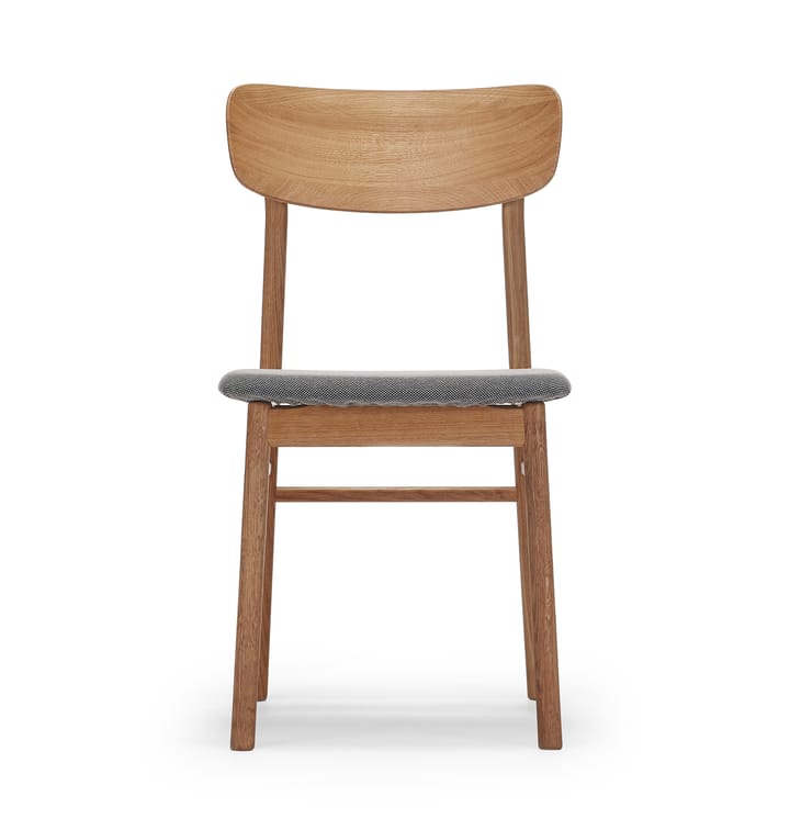 Silla Prima Vista roble aceitado, Tela blues 9202 marrón-beige Stolab