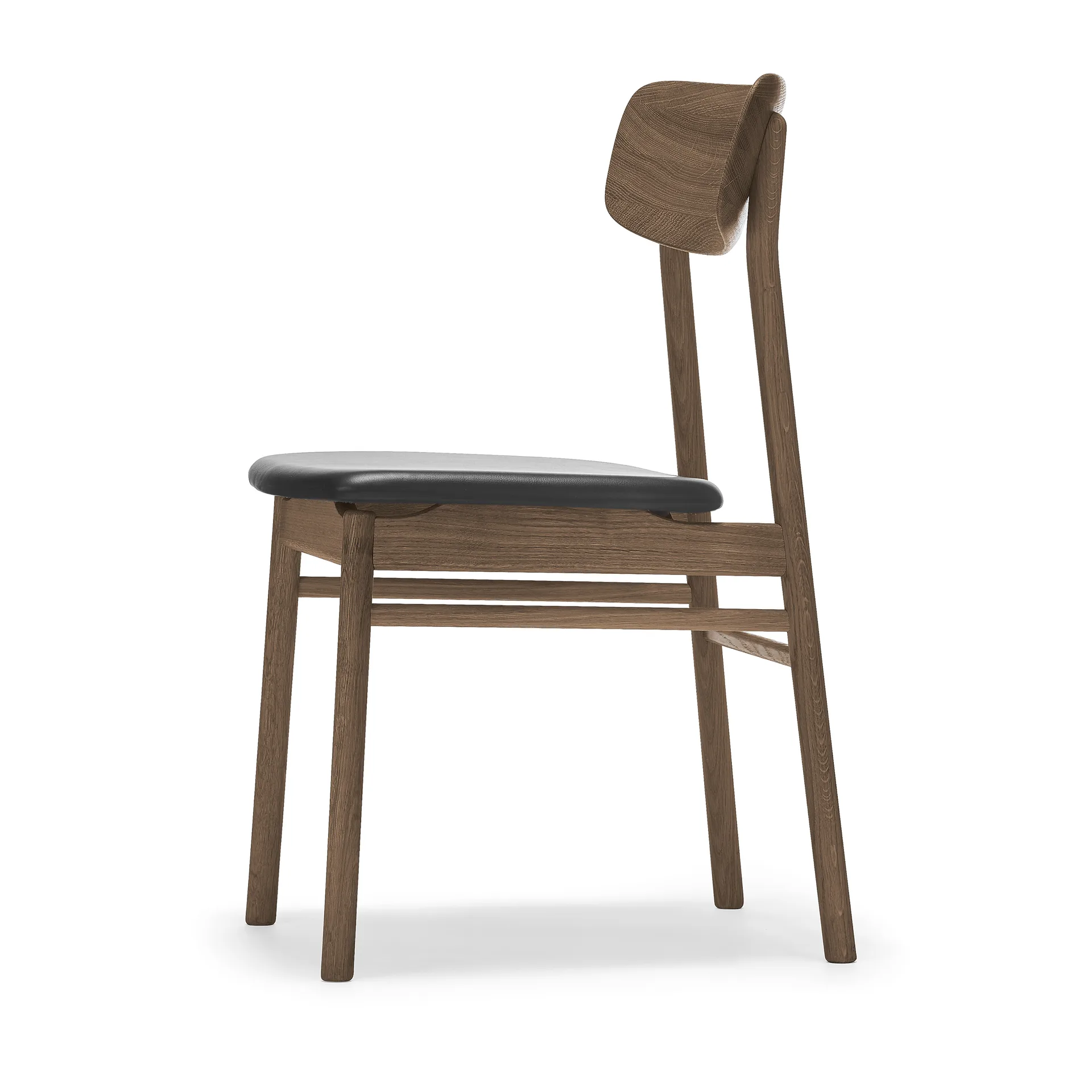 Silla Prima Vista roble, Smoked oak-black leather Stolab