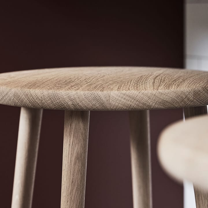 Taburete de bar Miss Button, Roble aceite natural, alto Stolab