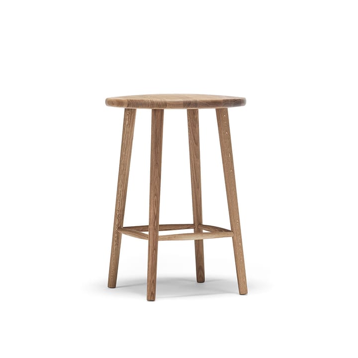 Taburete de bar Miss Button, Roble aceite natural, mediano Stolab