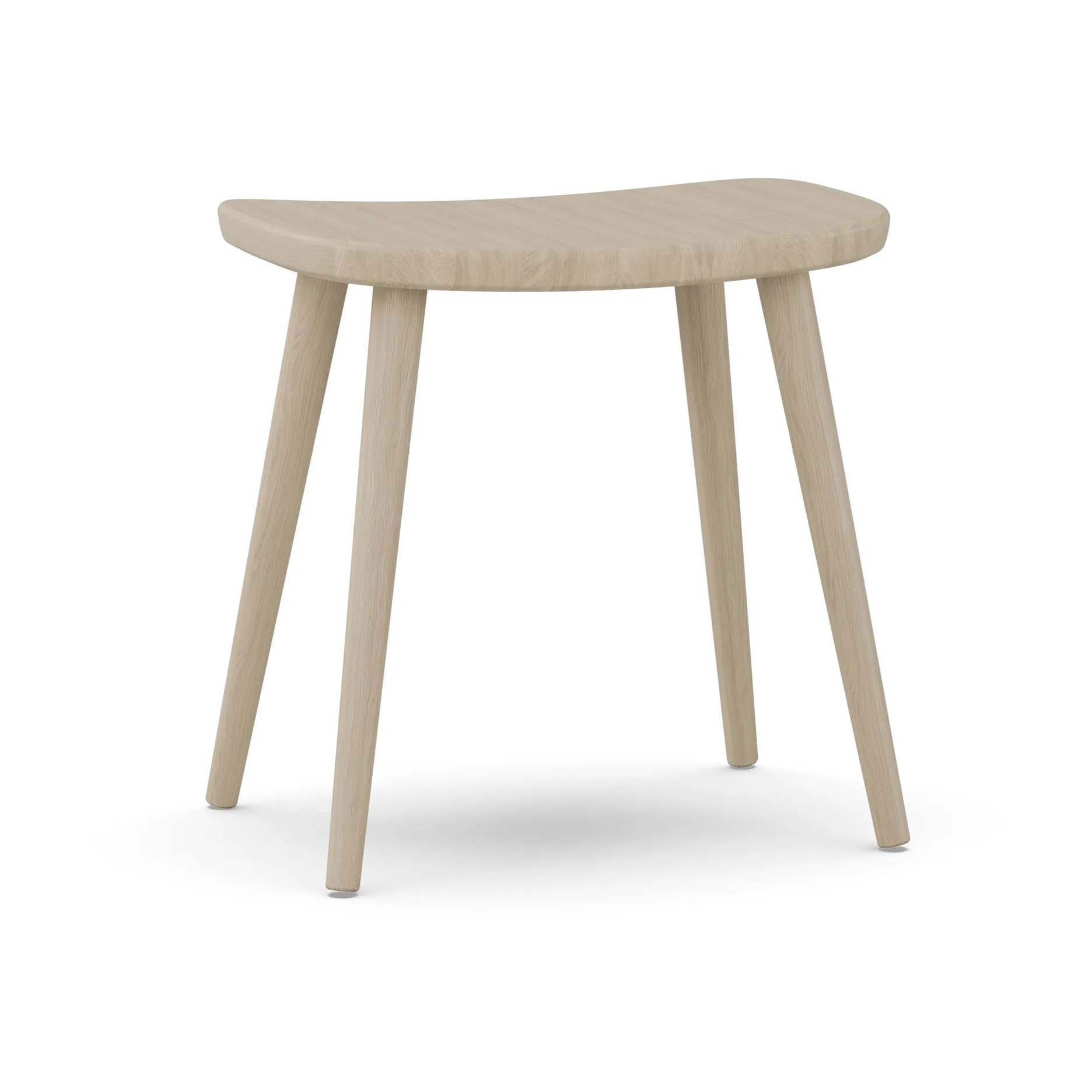 Taburete de roble Palle, Barniz mate claro Stolab