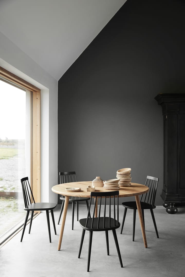 Taburete de roble Palle, Negro mate 99 Stolab