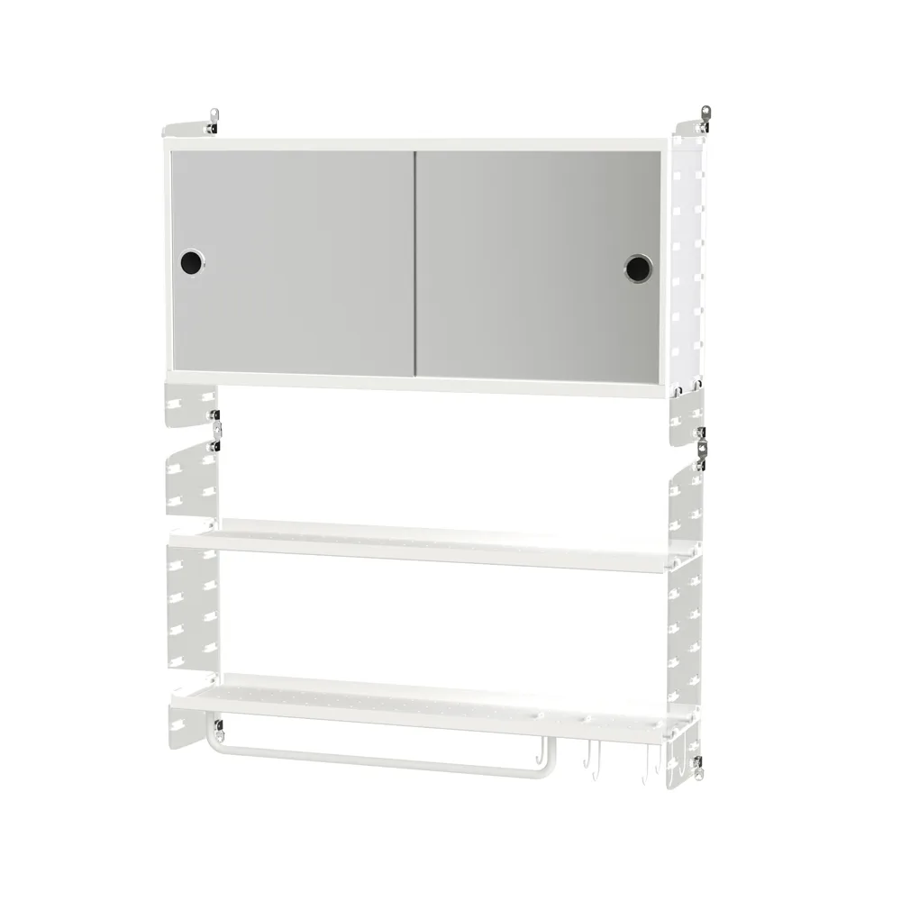 Baño String blanco y Plex - Combinación D,  String