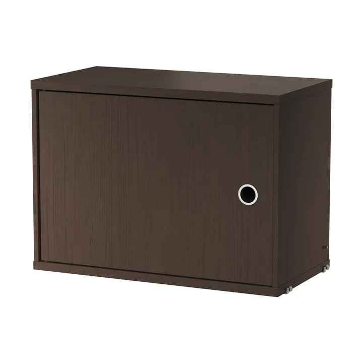 Cabinet con puerta batiente String - Roble oscuro, 58×30 cm - String
