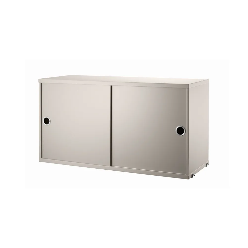 Cabinet con puertas correderas String, Beige, 78x30 cm String