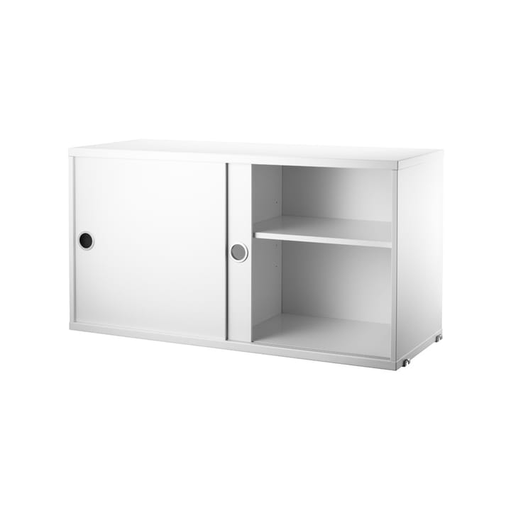 Cabinet con puertas correderas String - Blanco, 78x30 cm - String