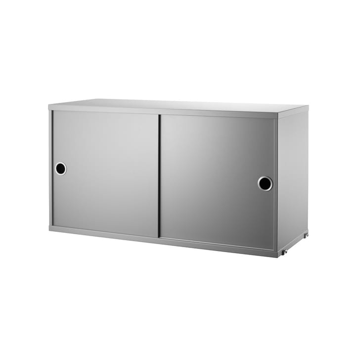 Cabinet con puertas correderas String - Gris, 78x30 cm - String